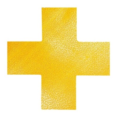 Adhesivo forma Cruz Amarillo