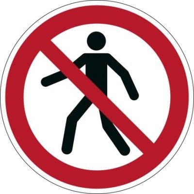 Adhesivo Prohibido peatones Rojo