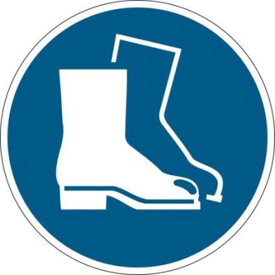 Adhesivo Use calzado de seguridad Azul