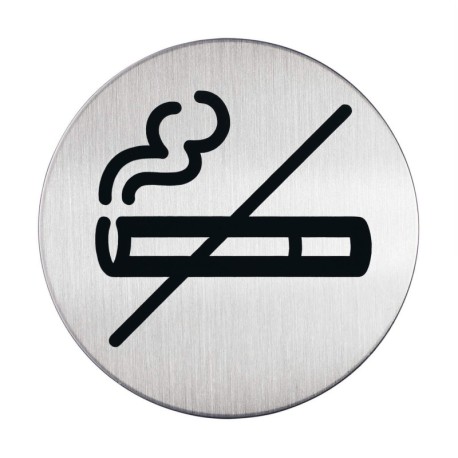 Pictograma Prohibido fumar Diámetro 83 mm Plateado