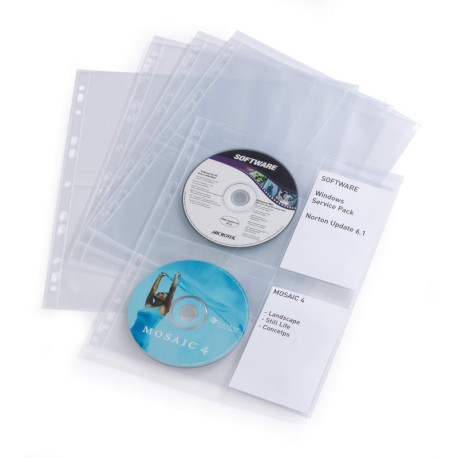 Funda CD DVD COVER LIGHT M con funda de etiqueta Transparente