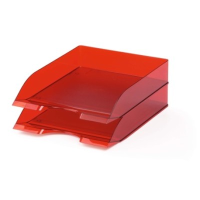 Bandeja portadocumentos BASIC A4 Rojo transparente