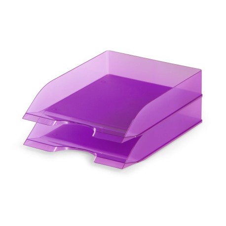 Bandeja portadocumentos BASIC A4 Violeta transparente